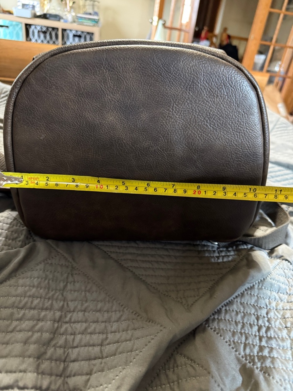 thirty-one Brown Faux Leather backpack cooler Great condition - Picture 10 of 12